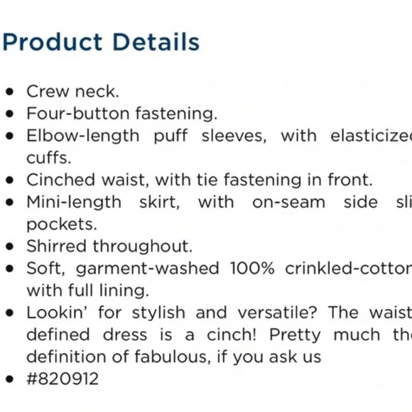 Apricot cotton mini dress with pockets - Picture 4 of 6